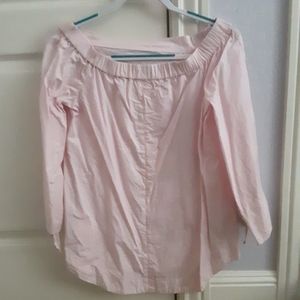 Light Pink Free People Off the Shoulder Top